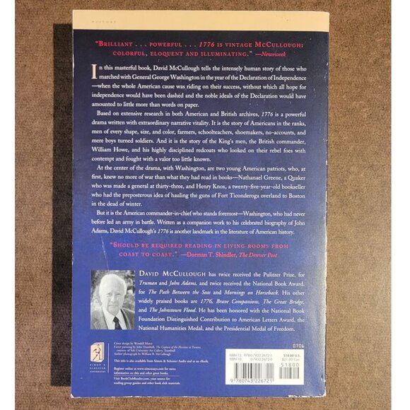 David McCullough 1776 and Les Standiford WATER TO THE ANGELS paperback books - Picture 2 of 4